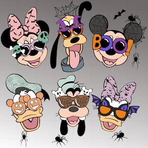 Halloween Mouse And Friends PNG, Halloween Png, Spooky Png, Trick Or Treat Png, Bat Png, Halloween Costume Png, Spooky Png Cut File