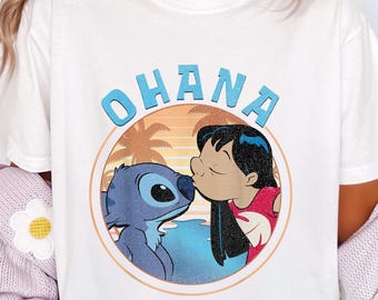 Retro Lilo i Stitch Ohana PNG, Lilo i Stitch Clipart, Uroczy Lilo PNG, Stitch PNG, Vintage Lilo i Stitch png
