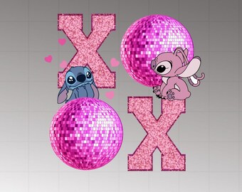Stich and Angel Valentine Png, Stitch Png, Angel png, Stitch Angel Png, Cricut Png, Stitch Love, Stitch Couple