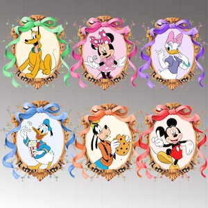 Coquette Bows Mickey and Friends PNG, Mickey and Co Disney PNG, Disney World png, Disneyland png, Magical Kingdom