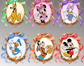 Coquette Bows Mickey and Friends PNG, Mickey and Co Disney PNG, Disney World png, Disneyland png, Magical Kingdom