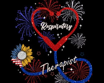 Respiratory therapist PNG, July 4th, digital download, sublimation designs, sublimation downloads, forth of July, respiratory therapy