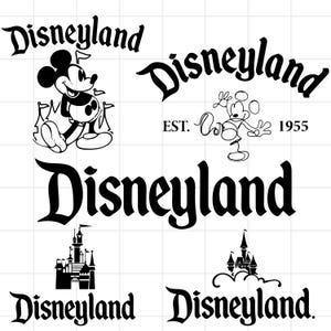 Disneyland Text PNG, Disneyland Castle PNG, Disneyland Png, Disneyland Word Symbol Png, Disneyland Font Png, Gifts for her, Mickey Mouse Png