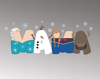 Frozen Mama Png, Princess Mom Png, Mama Cartoon Movie Png, Family Vacation Png, Retro Mama Png, Mom Shirt Png, Gift For Mother's Day Png