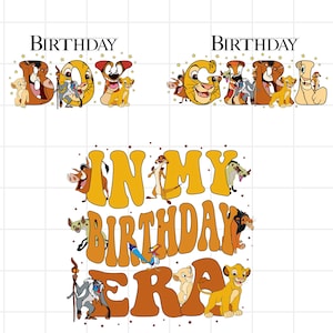 Happy Birthday Png, Birthday Family Png, Family Vacation Png, Wild Trip Png Animal Kingdom Png, Lion Friends Squad Png, Magical Kingdom Png