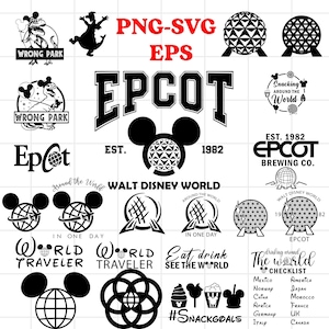 Epcot Svg Png Eps Bundle, World Traveler Svg, Family Vacation Svg, Snacking Around the World, Girls Trip, World svg, Instant Download