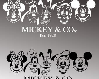 Mickeyy and Friends Png, İnstant Download Printable Design Png, For Cricut Cutting File Vinyl Cut File, Mickey and Friend Co Png