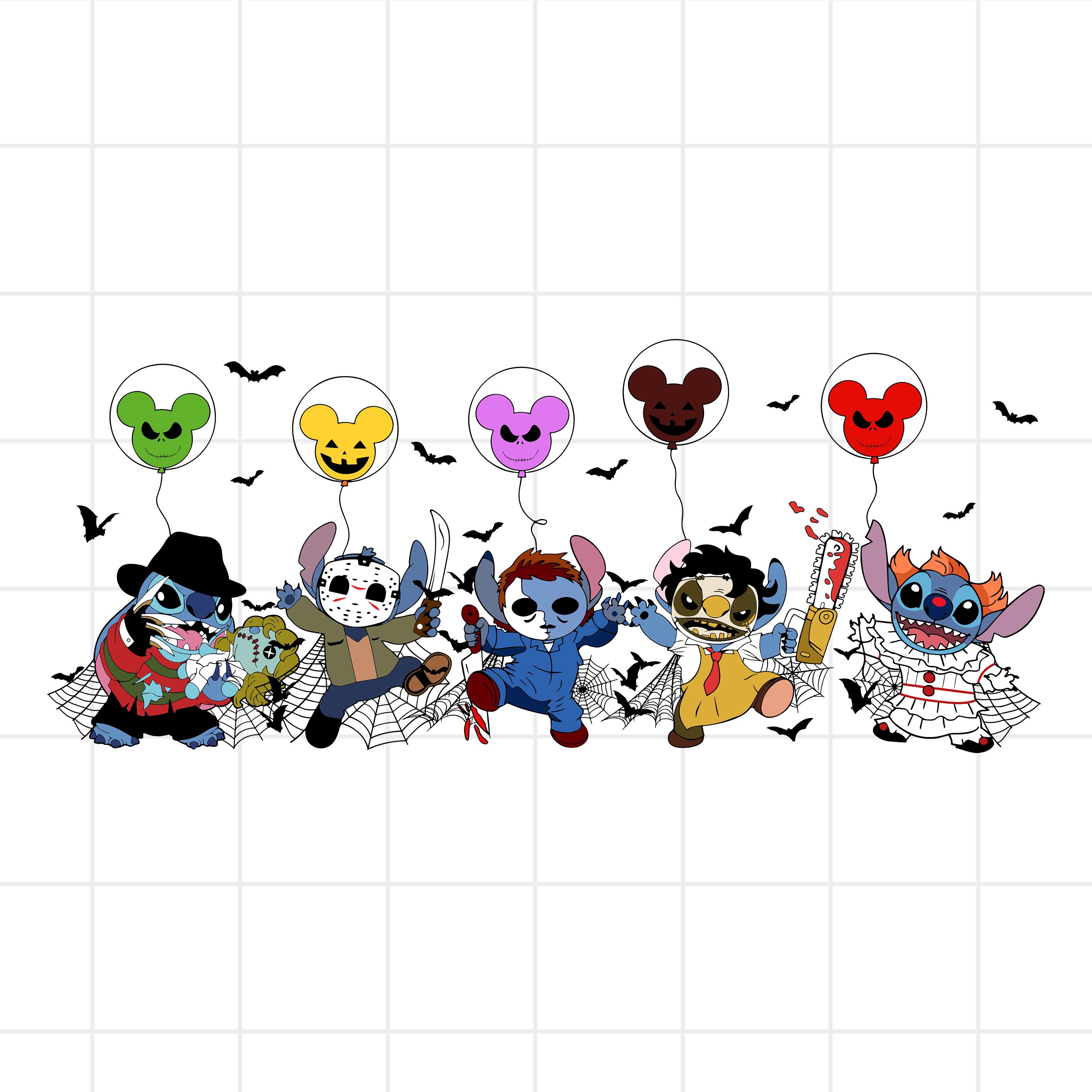 Horror Stitching Vector Horror Characters Stitch Png Svg, Horror Friends Png Svg, Horror ...