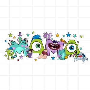 Monsters Mama PNG, Birthday Monster Png, Family Matching Shirt Png, Birthday Sublimation, Custom Name Birthday Png