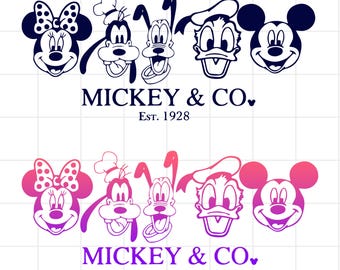 Vintage Mickey & Co 1928 Checkered PNG, Disneyland Mickey And Friends Png, Family Trip Png, Walt Disneyworld