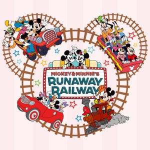 Mickey Minnie&#39;s Railway Png, Nothing Can Stop Us Now Png, Runaway Vacation Png, Mickey and Minnie Png, 2025 Family Trip Railway Png