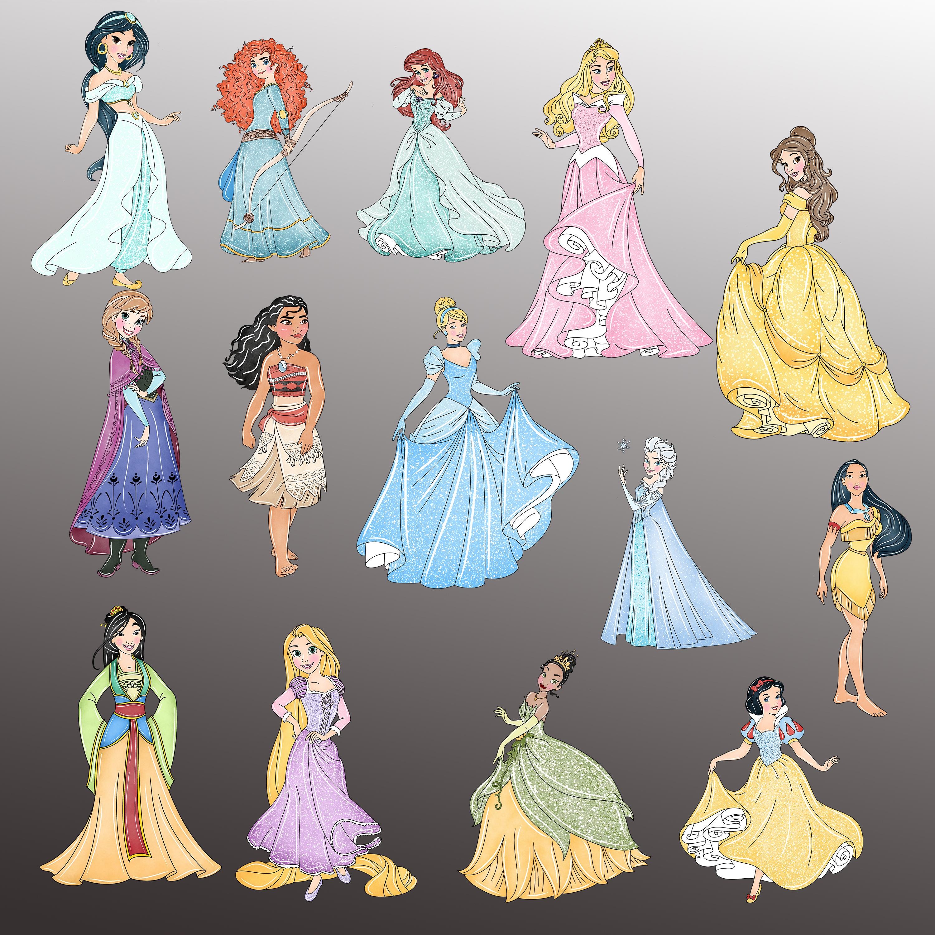 Princess Group Svg - Etsy, image size:3000x3000