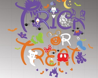 Trick Or Treat Png , Halloween PNG, Spooky season Png, Halloween PNG, Doodle Halloween Sublimation for shirt, Retro Halloween Png