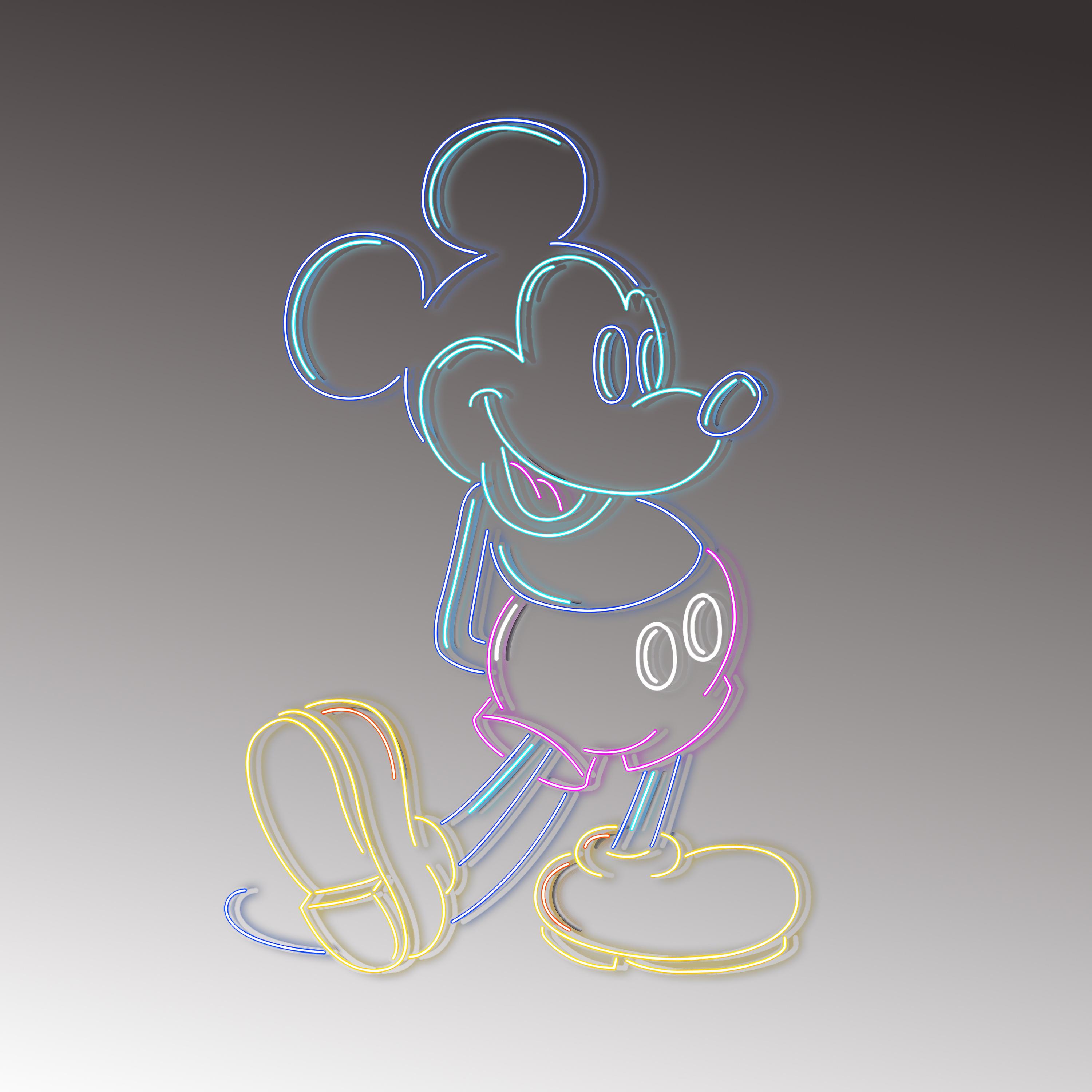 Mickey mouse neon - Etsy 日本