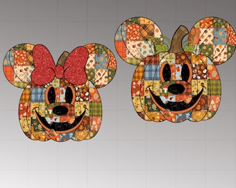 Preppy Floral Mickeyy And Minnie png, Fall Pumpkin png, Autumn png, Fall Girly png, Fall Sublimation, Tis the season, Pumpkin png