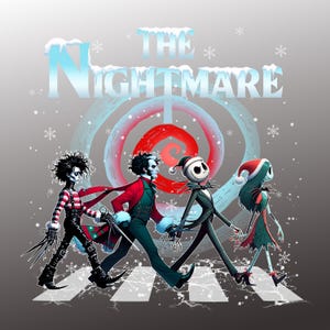 Nightmare Christmas Halloween Png, Spooky Vibes PNG, Jack and Sally PNG, Horror Halloween PNG, Halloween Horror Movies Png