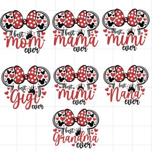 Family Mouse PNG Bundle, Png High Resolution Mouse Family Shirt Bundle, Birthday Squad, Mouse Heads Bundle Png,