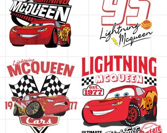Lightning McQueen Png Bundle, Think Fast Cars Png, Png Cars Sublimation Design, Only Png, Digital File, Instant Download, Cars Png Bundle