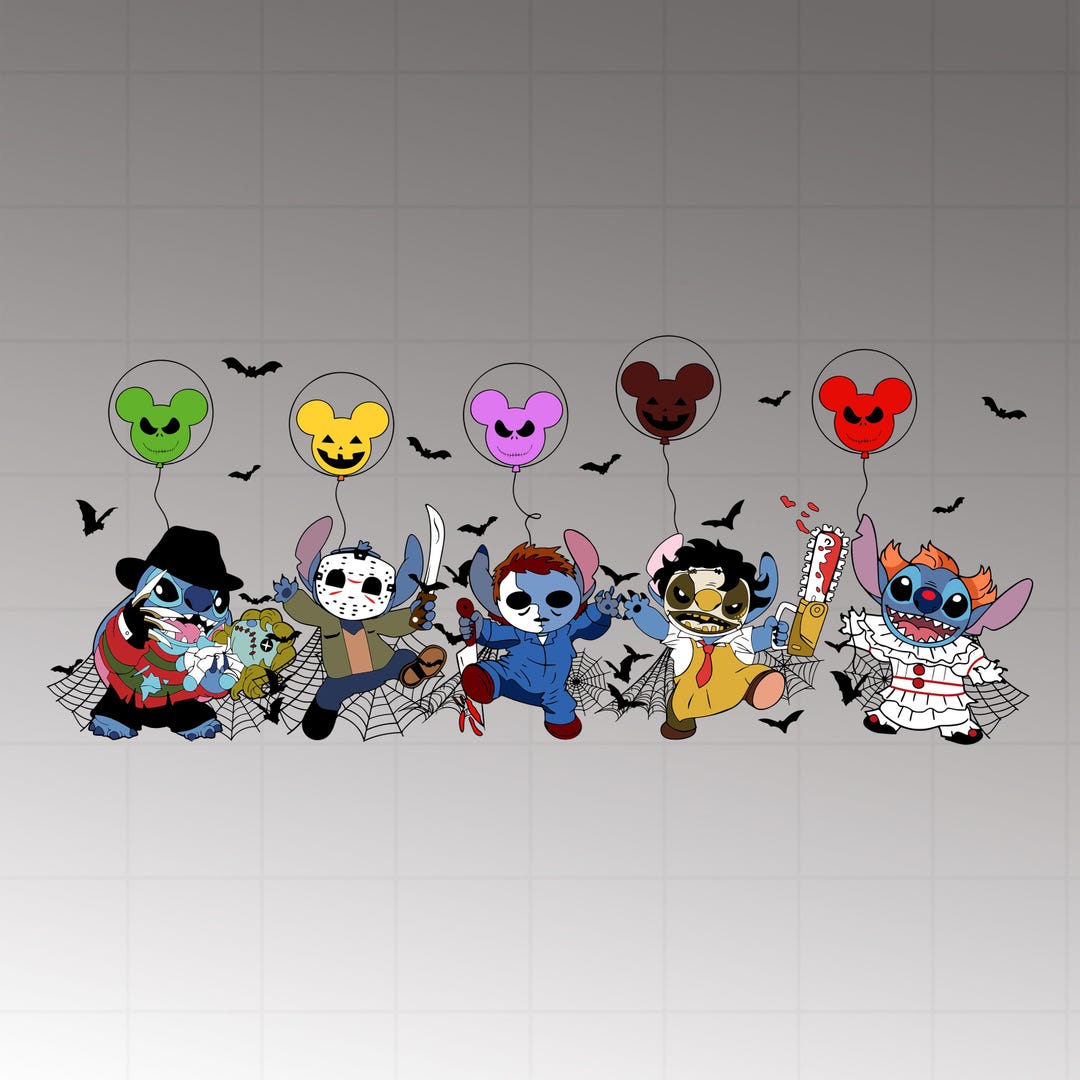 Horror Stitching Vector Horror Characters Stitch Png Svg, Horror Friends Png Svg, Horror ...