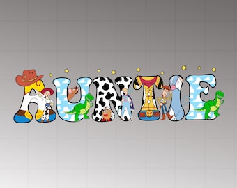 Pacchetto PNG di Toy Story Family, PNG di Auntie, Download digitale Disney Pixar, Design PNG di cartoni animati carini, PNG di famiglia abbinata per il compleanno