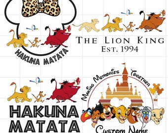 Lion King Png Bundle, Simba Png, Lion King Png, Hakuna Matata Png for Shirts, Layered Png Files Instant Download