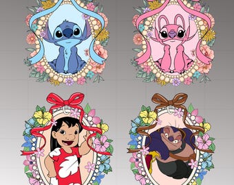 Stitch Coquette Shirt Png, Retro Cute Character Png, Magical Coquette Png, Cartoon Character Shirt Png Design, Summer Family Trip 2026
