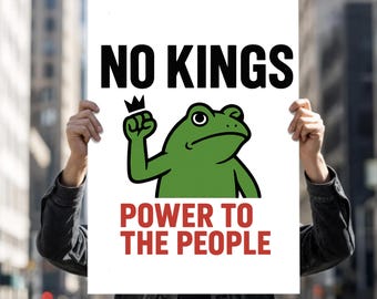 No Kings Day PNG, Digital Download, Patriotic Democracy PNG, no kings Png, No Kings in America Sign, Not my President Png