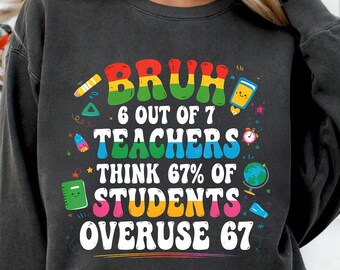 Lustiges Lehrer Meme PNG, 6 von 7 Schülern Überbeanspruchung 67, digitaler Download