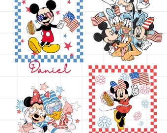 Disney 4th of July Bundle Png, 4th of July Png, Fourth Of July Png, USA Png, America Bundle Png, Independence Day, American Flag Png, Bundle