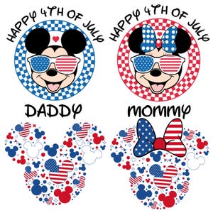 4th Of July Mickey PNG Bundle, Mickey Independence Day Png Bundle patrioticPng, Fourth Of July Png Png, American Flag Png, July 4th Png