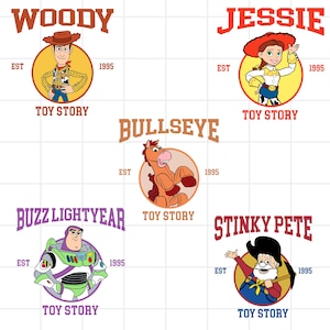 Toy Story PNG - Clipart Toy Story - Toy Story Bundle - personnages Toy Story - Repassez votre chemise Toy Story ou anniversaire imprimable