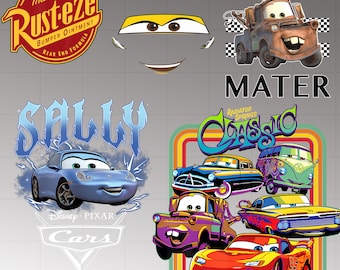 Cars PNG Bundle, Lightning McQueen Clipart Set, Mater Tow Truck png