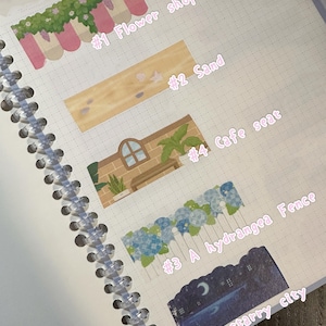 Scenery Washi Tape | Landscape collage tapes | Journal Decoration tape | Scrapbooking & DIY sticker strip |