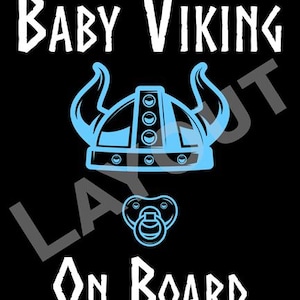 Bébé Viking à bord - Boy Master - 13 x 15 cm