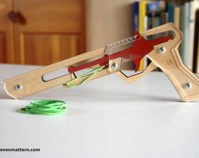Rubber Band Gun Kit 7 Shot Repeater Etsy