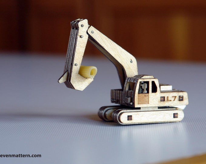 Excavator Toy Kit Build Your Own Etsy