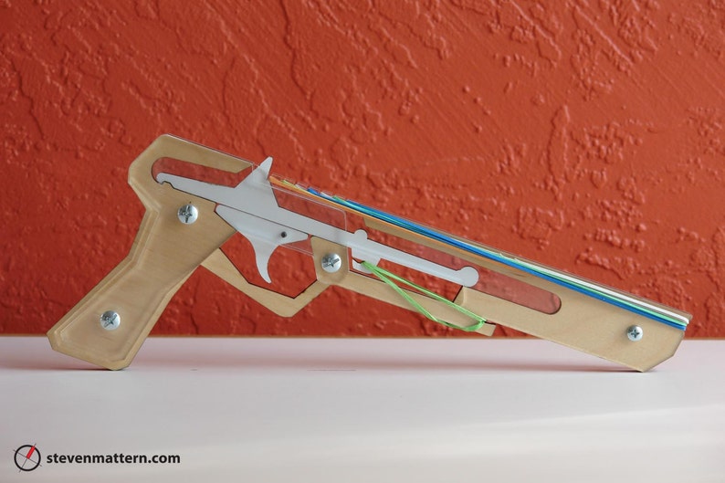Rubber Band Gun Kit 7 Shot Repeater Etsy