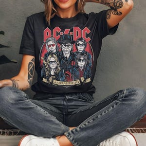 ACDC t shirt Vintage Rock Band T-Shirt | Retro Music Tee | 70s 80s 90s Band Shirt | Rock and Roll Merch ACDC graphic tee rock band shirt.