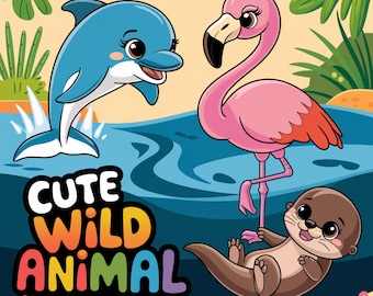 Cute animal coloring book for kids. 100+coloring pages ,10 covers. Kids animal coloring book . kids animal color adult coloring pages