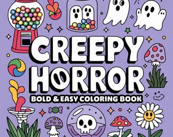 Creepy Horror Coloring Book for Adults – Spooky Scary Pages, Gothic & Macabre Art, Halloween Gift, Haunted Horror Fun adult coloring pages