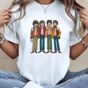 the beatles shirt the beatles t shirt Vintage Rock Band T-Shirt | Retro Music Tee | 70s  Band Shirt | Rock and Roll Merch the beatles shirt