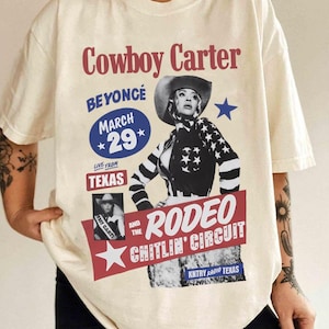 Cowboy Country Music Tour T-Shirt | Retro Western Graphic Tee | Beyonceee Pop Star Inspired Shirt Style Tour Merch | Cowgirl Aesthetic Tee