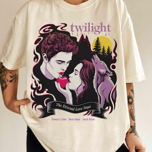 Comfort Colors® Retro Vintage Twilight Shirt,Twilight Fans Homage T-shirt,Gift For Book Lover Twilight Saga Comic Retro,Vampires Wolves