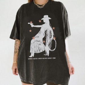 Cowboy Country Music Tour T-Shirt | Retro Western Graphic Tee | Beyonceee Pop Star Inspired Shirt Style Tour Merch | Cowgirl Aesthetic Tee