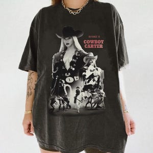 Cowboy Country Music Tour T-Shirt | Retro Western Graphic Tee | Beyonceee Pop Star Inspired Shirt Style Tour Merch | Cowgirl Aesthetic Tee