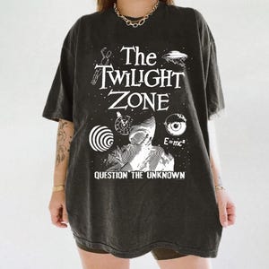 Comfort Colors® Retro Twilight Zone T-Shirt,Question the Unknown Graphic Sci-Fi Tee,Gift For Book Lover Twilight Saga Comic Retro