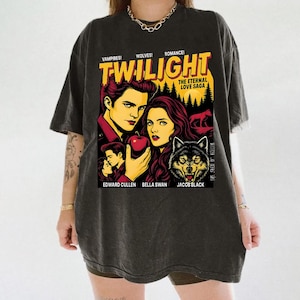 Comfort Colors® Retro Vintage Twilight Shirt,Twilight Fans Homage T-shirt,Gift For Book Lover Twilight Saga Comic Retro,Vampires Wolves