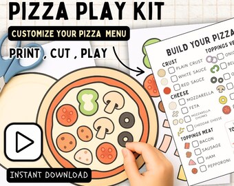 Realistic Pretend Play Pizza Kit – Printable Preschool Food Activity