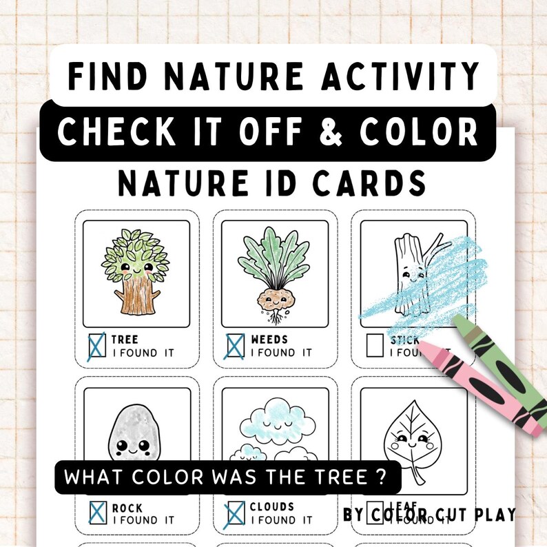 Go Find Nature Nature Scavenger Hunt Bundle – 3 Pack Kids ID Cards | Animals, Bugs ...