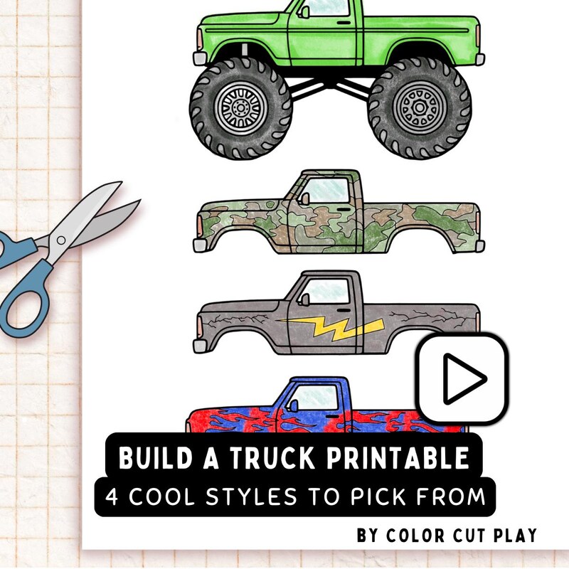 Monster Truck Build Kit - Etsy
